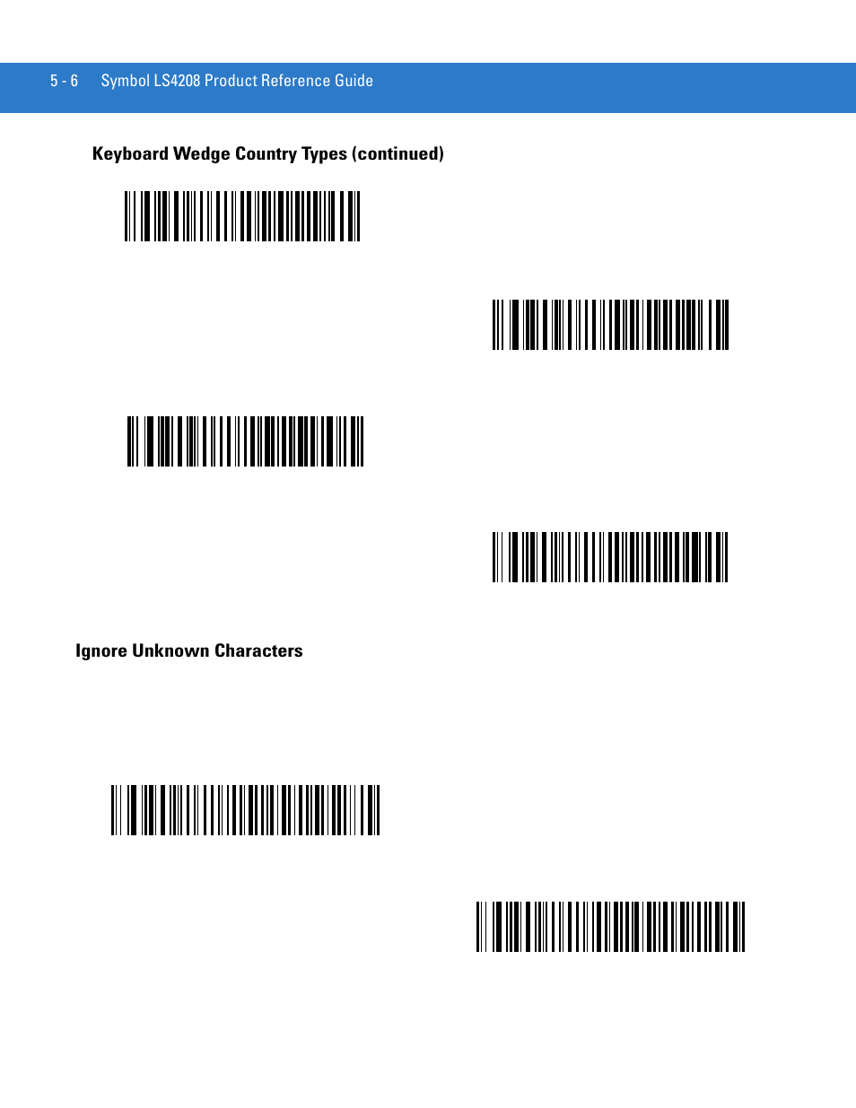 Ignore unknown characters, Ignore unknown characters -6 | Motorola LS4208 User Manual | Page 60 / 358