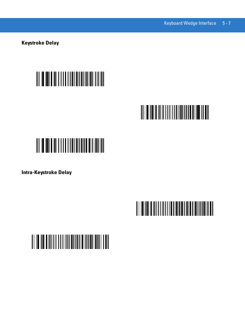 Keystroke delay, Intra-keystroke delay, Keystroke delay -7 intra-keystroke delay -7 | Motorola LS4208 User Manual | Page 61 / 358