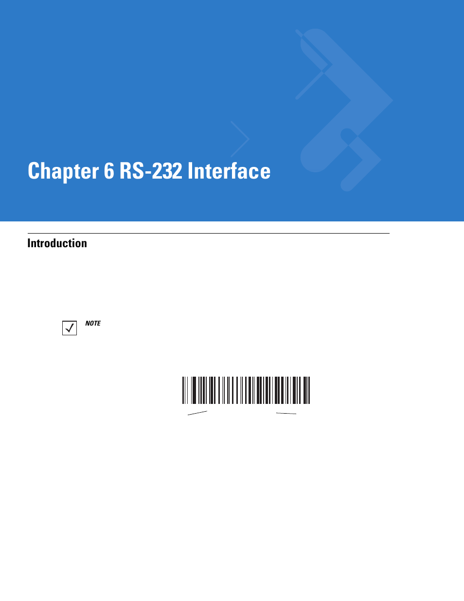 Rs-232 interface, Introduction, Chapter 6: rs-232 interface | Introduction -1, Chapter 6, rs-232 interface, Chapter 6 rs-232 interface | Motorola LS4208 User Manual | Page 77 / 358
