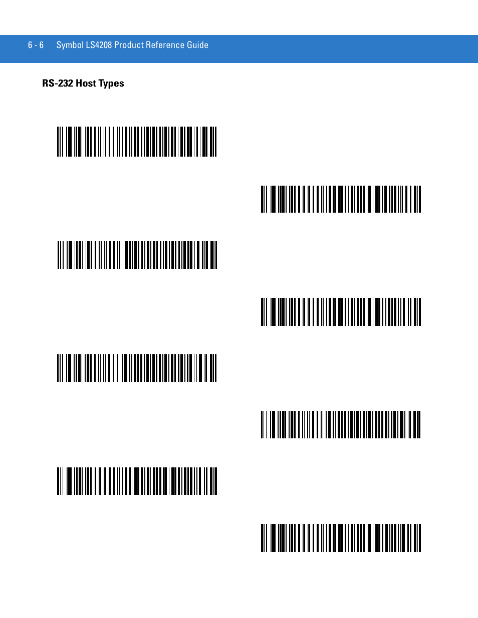 Rs-232 host types, Rs-232 host types -6 | Motorola LS4208 User Manual | Page 82 / 358