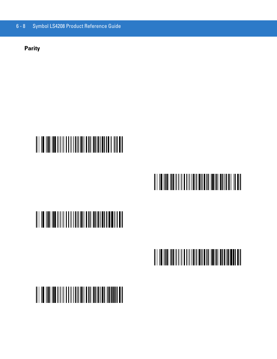 Parity, Parity -8 | Motorola LS4208 User Manual | Page 84 / 358