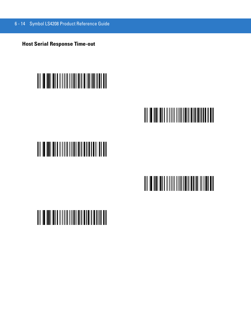 Host serial response time-out, Host serial response time-out -14 | Motorola LS4208 User Manual | Page 90 / 358