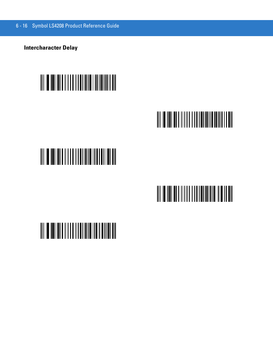 Intercharacter delay, Intercharacter delay -16 | Motorola LS4208 User Manual | Page 92 / 358