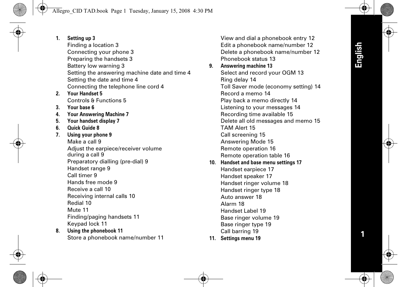 English | Motorola D210 User Manual | Page 3 / 32