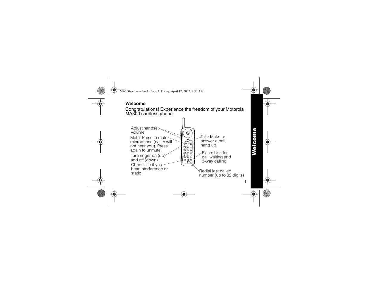 Welcome, We lcome | Motorola MA300 User Manual | Page 3 / 56