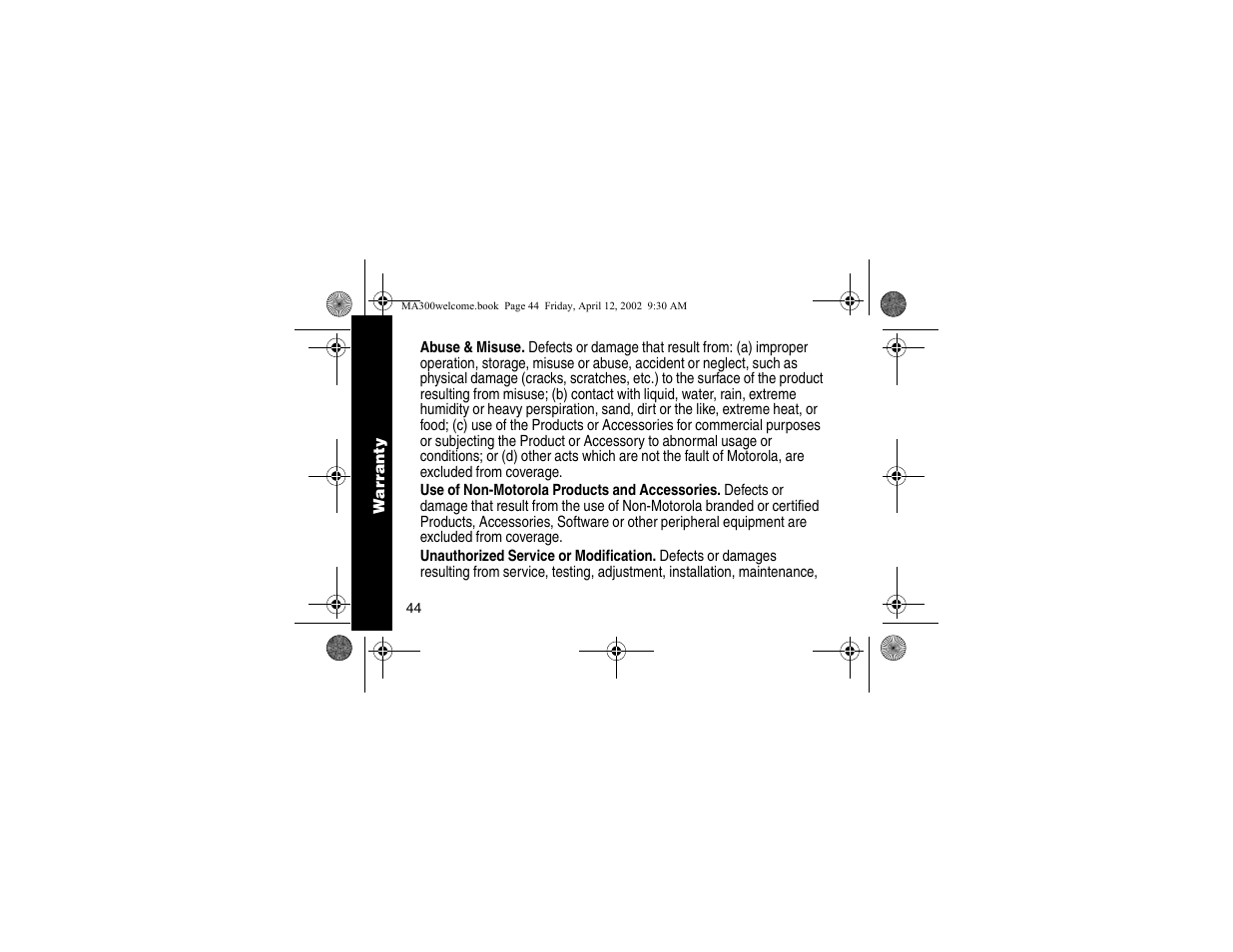 Motorola MA300 User Manual | Page 46 / 56