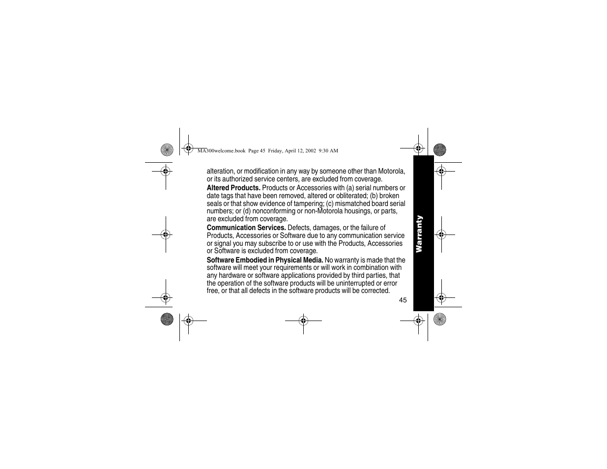 Motorola MA300 User Manual | Page 47 / 56