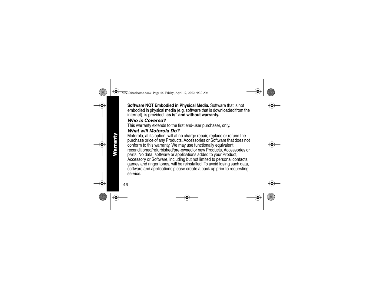 Motorola MA300 User Manual | Page 48 / 56