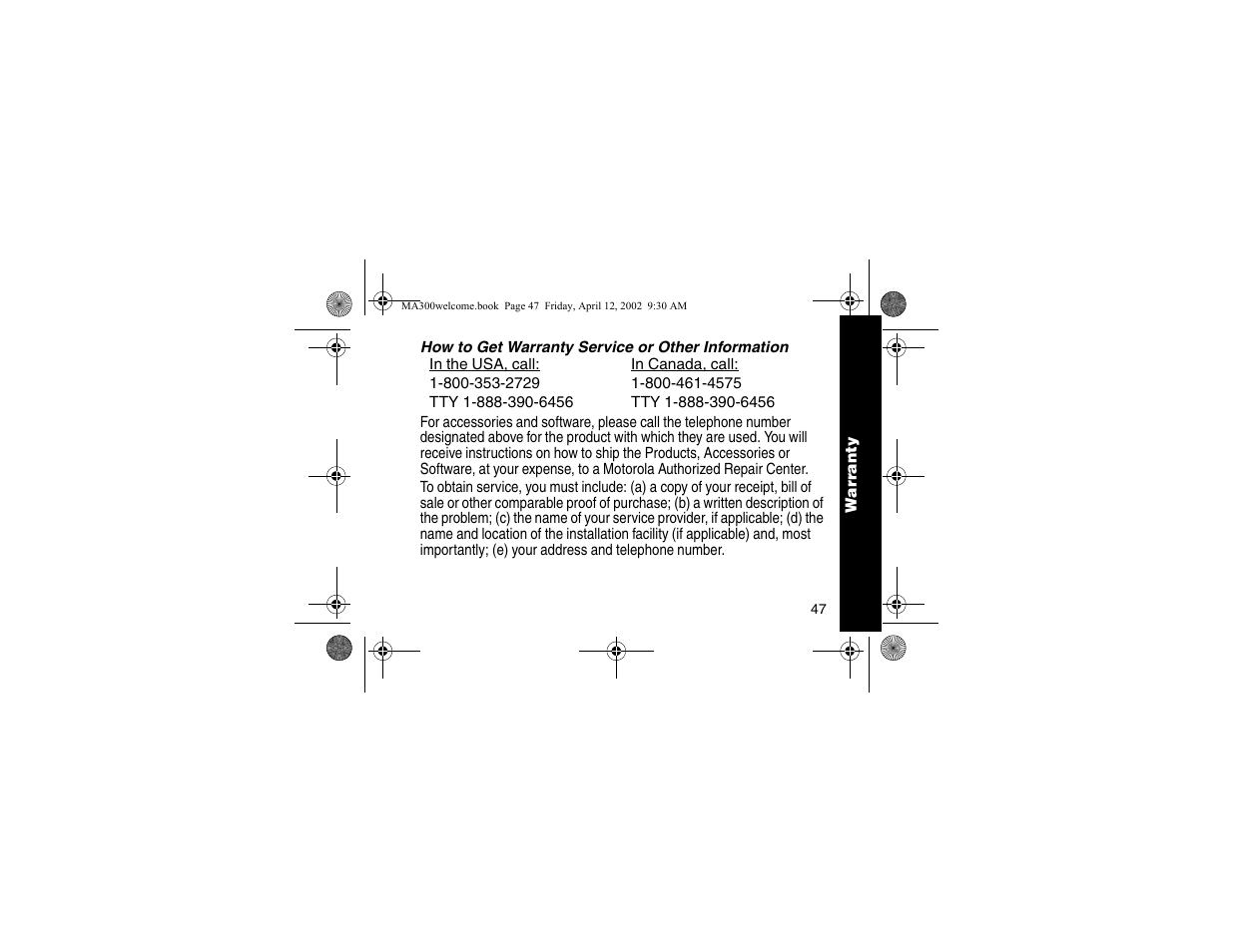 Motorola MA300 User Manual | Page 49 / 56