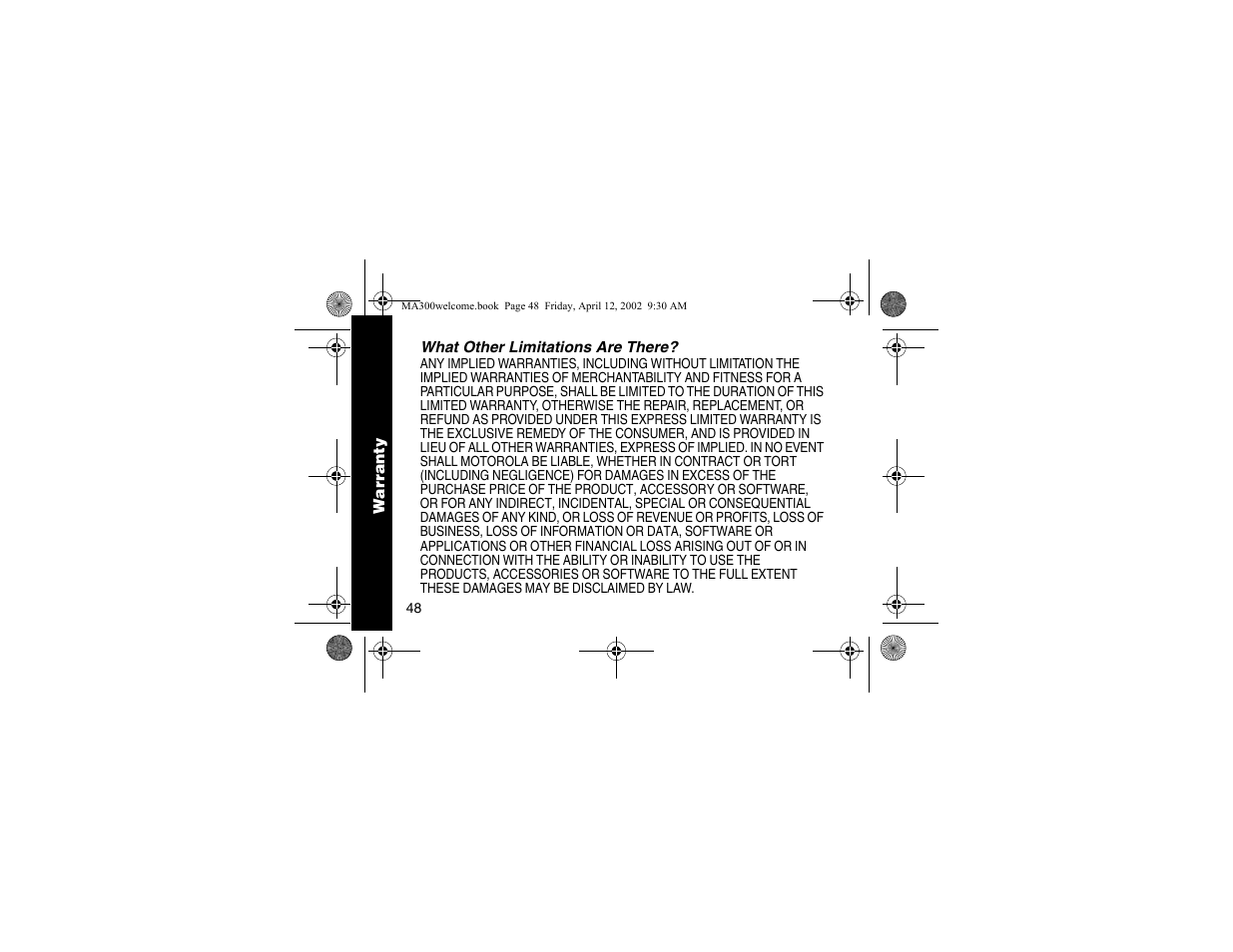 Motorola MA300 User Manual | Page 50 / 56