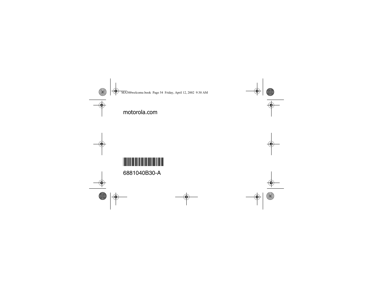 Motorola MA300 User Manual | Page 56 / 56