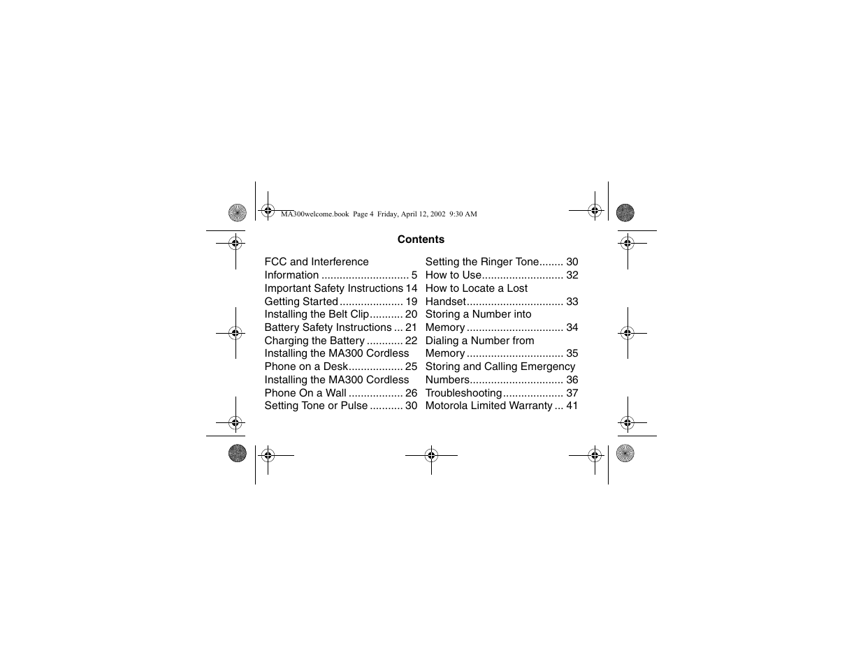 Motorola MA300 User Manual | Page 6 / 56