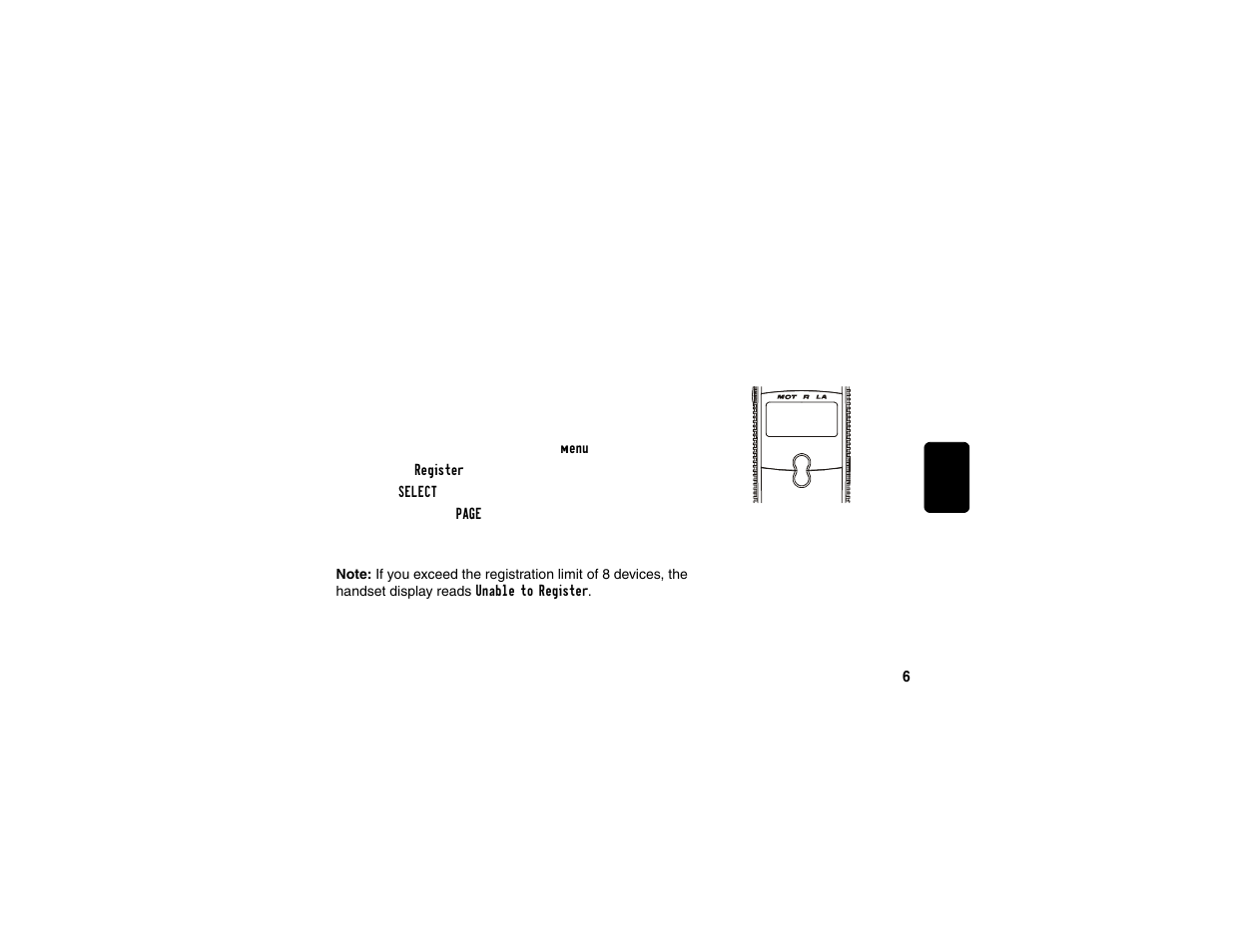 Setting up, Registering your handset | Motorola SD4550 User Manual | Page 17 / 54