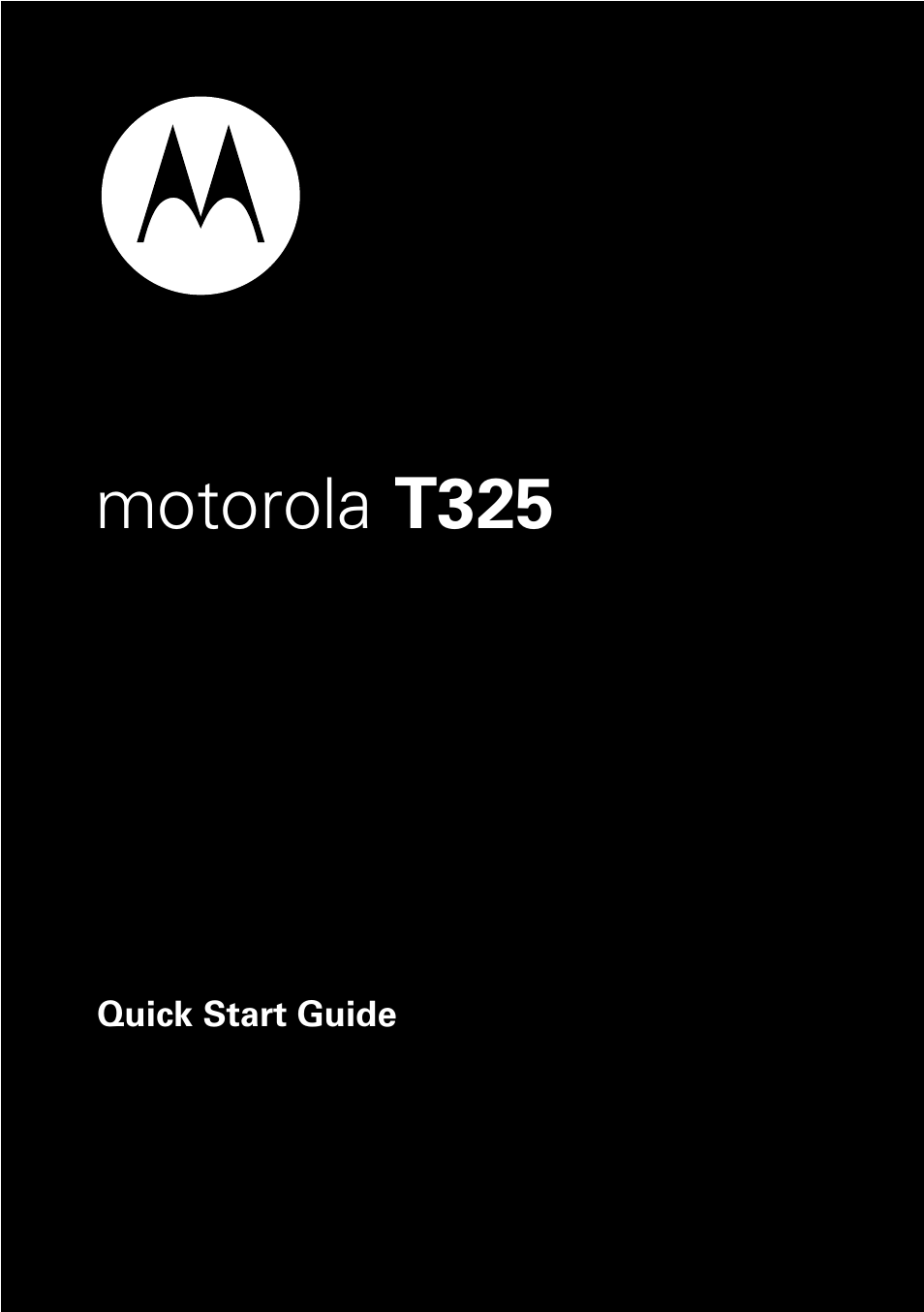 Motorola T325 User Manual | 110 pages