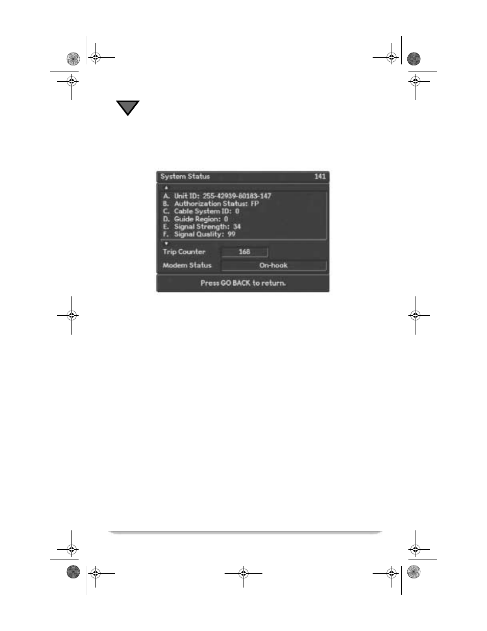 System status | Motorola Vanguard 305 User Manual | Page 88 / 96