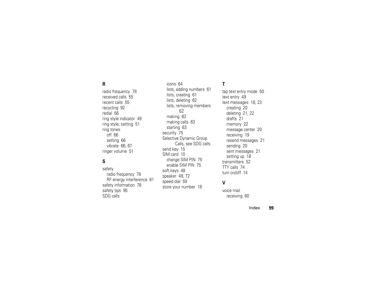 Motorola I290 User Manual | Page 105 / 108