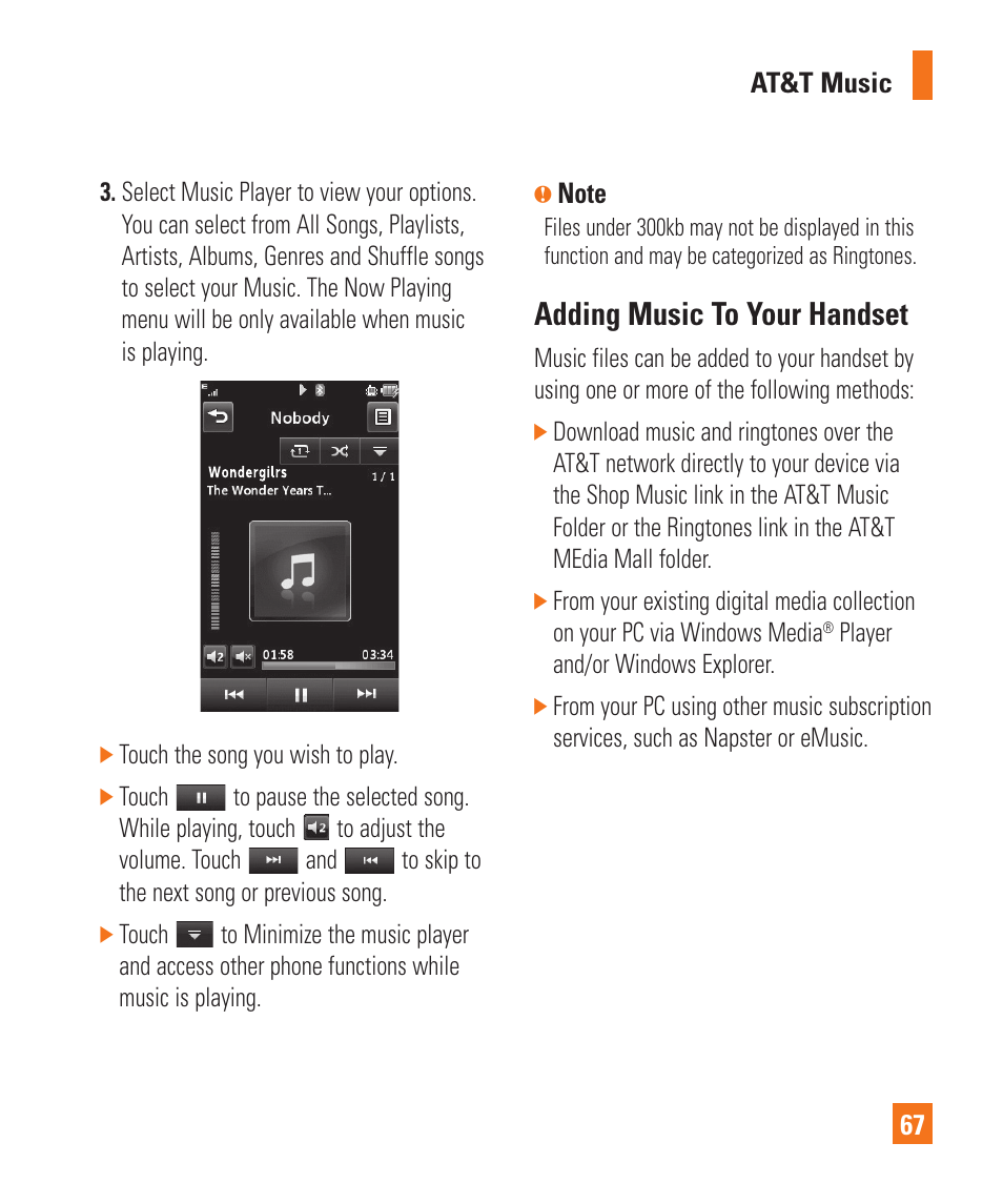 Adding music to your handset | LG Xenon GR500 User Manual | Page 71 / 146