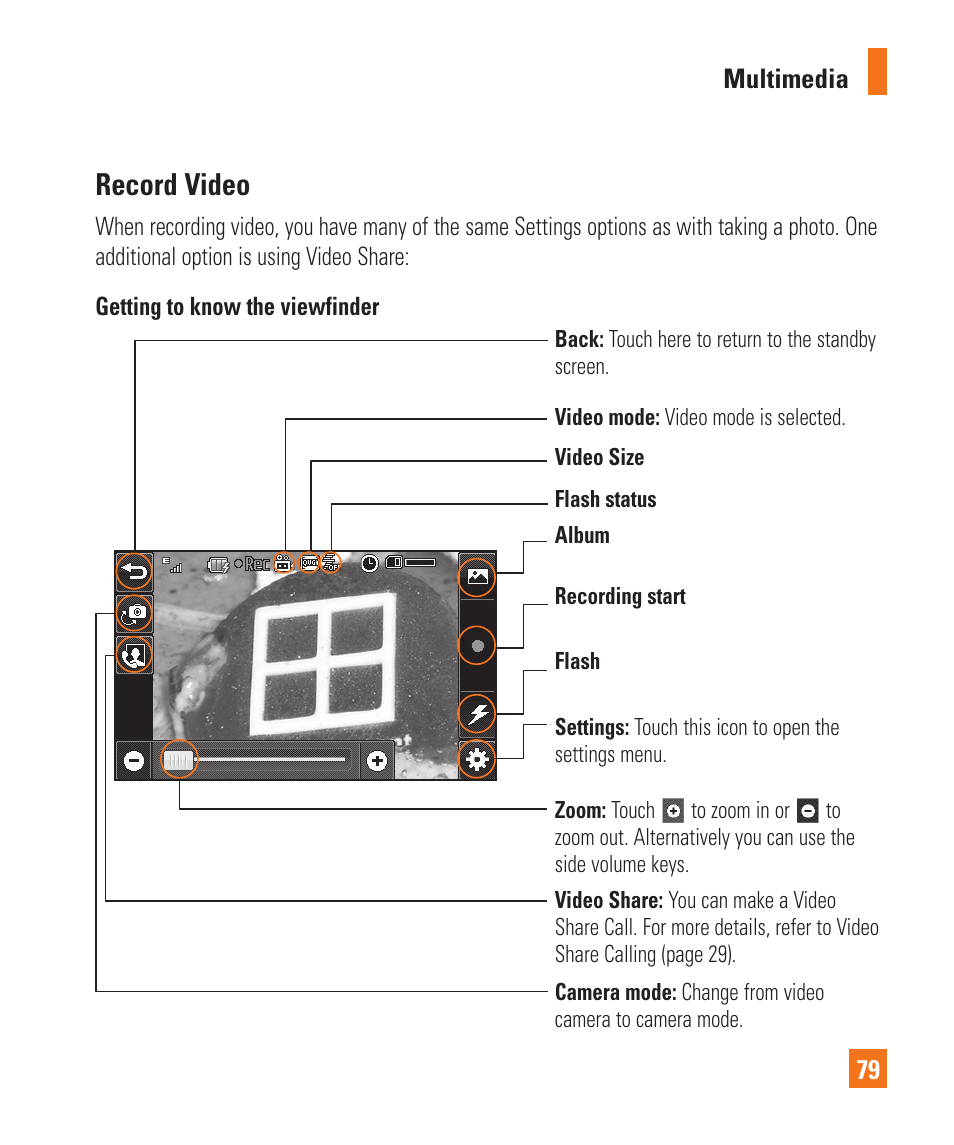 Record video | LG Xenon GR500 User Manual | Page 83 / 146