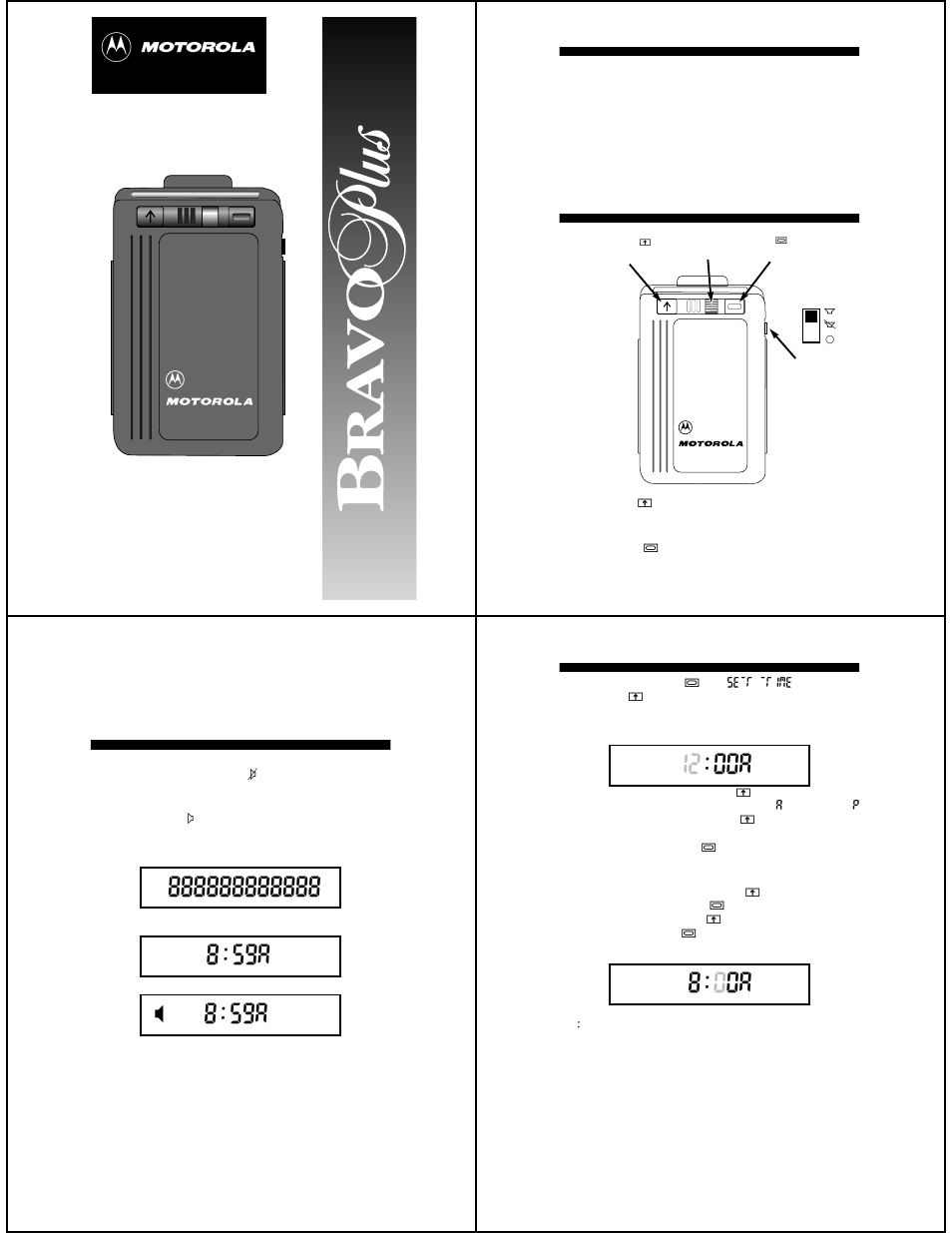 Motorola BRAVO PLUS User Manual | 3 pages