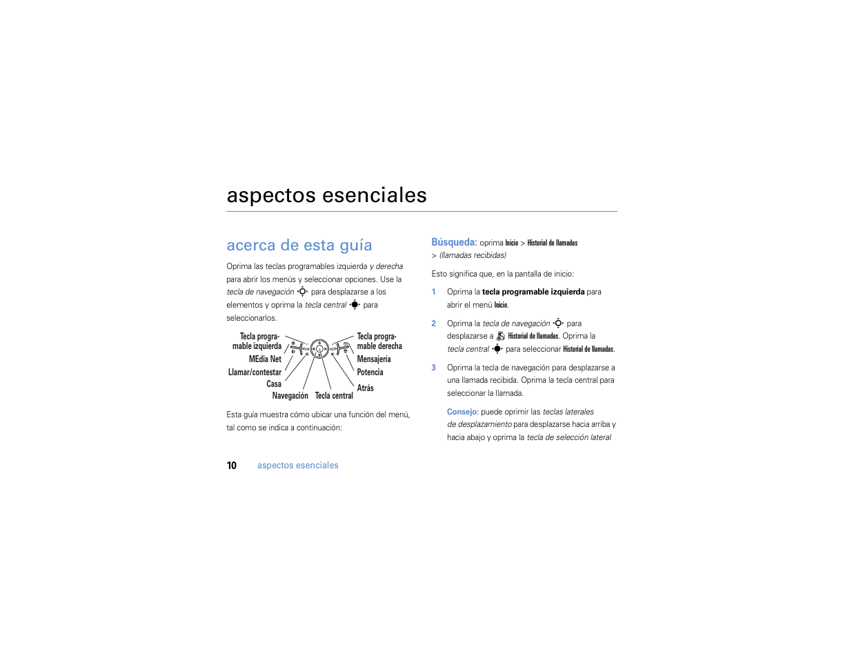 Aspectos esenciales, Acerca de esta guía | Motorola MOTO Q 9h User Manual | Page 100 / 184