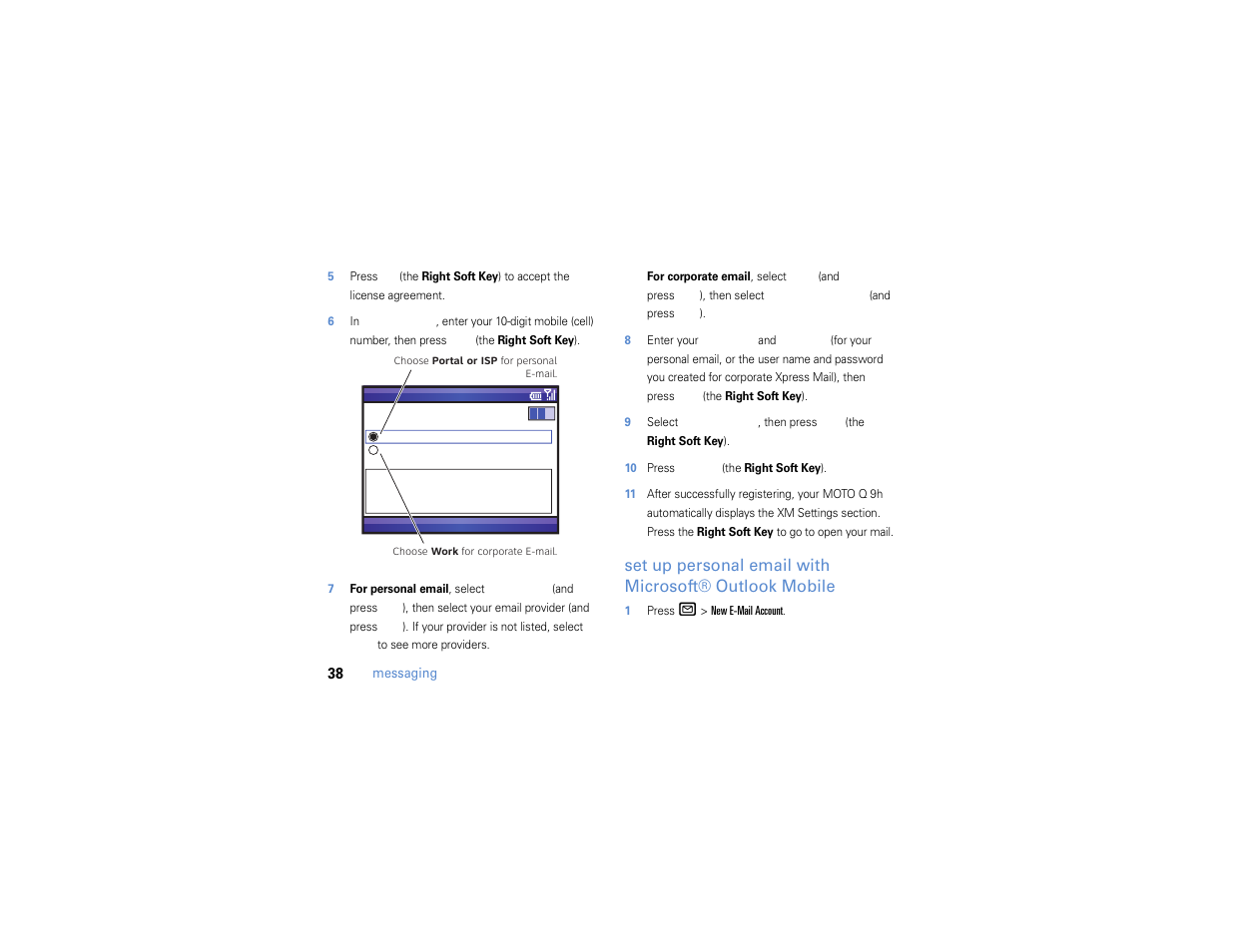 Motorola MOTO Q 9h User Manual | Page 40 / 184