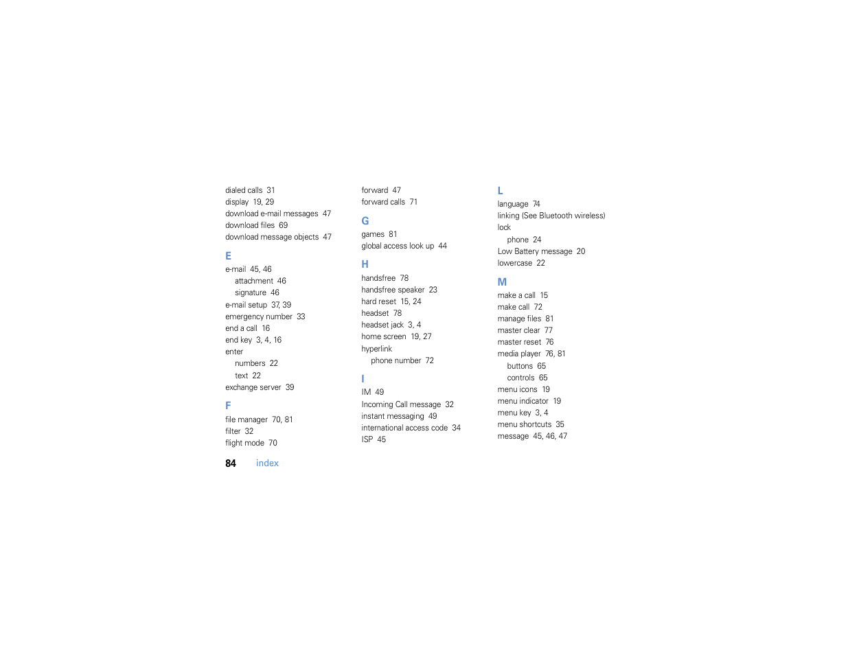 Motorola MOTO Q 9h User Manual | Page 86 / 184