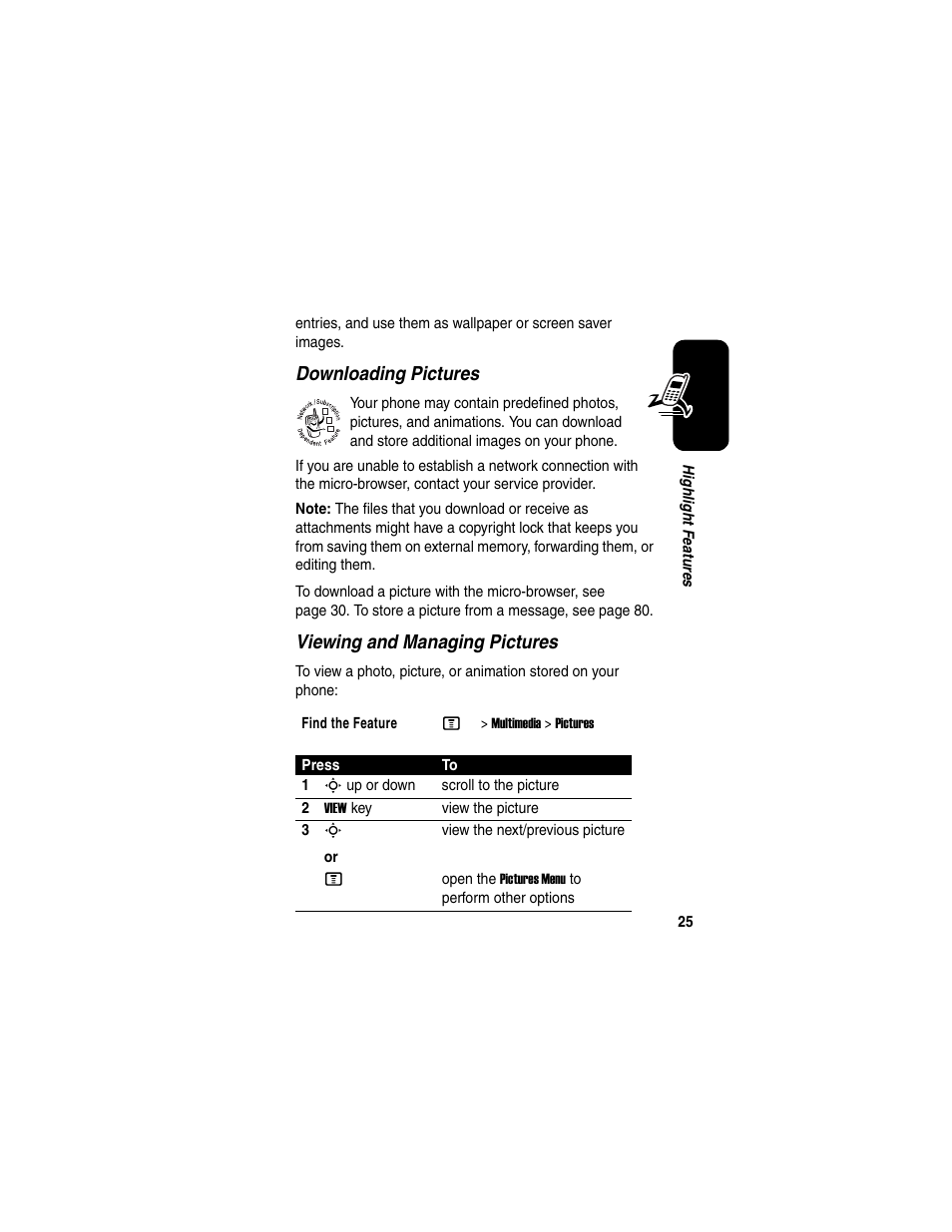 Motorola C975 User Manual | Page 25 / 106