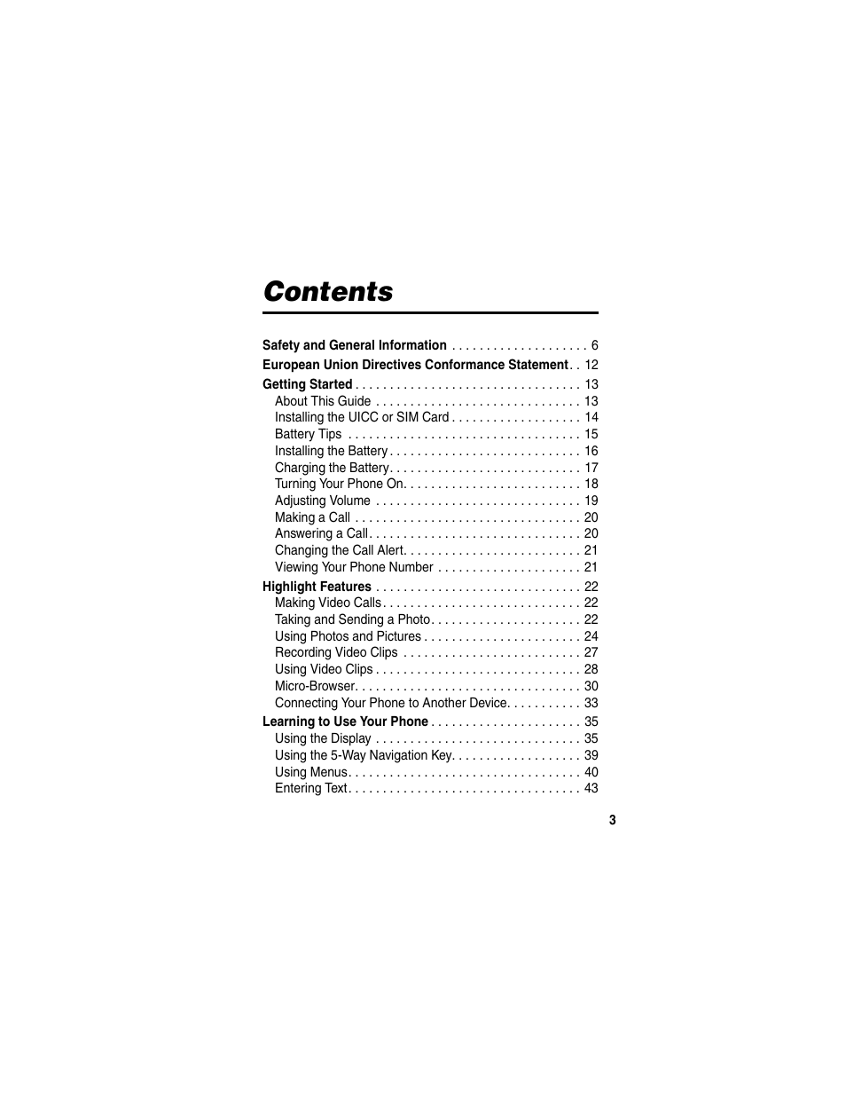 Motorola C975 User Manual | Page 3 / 106