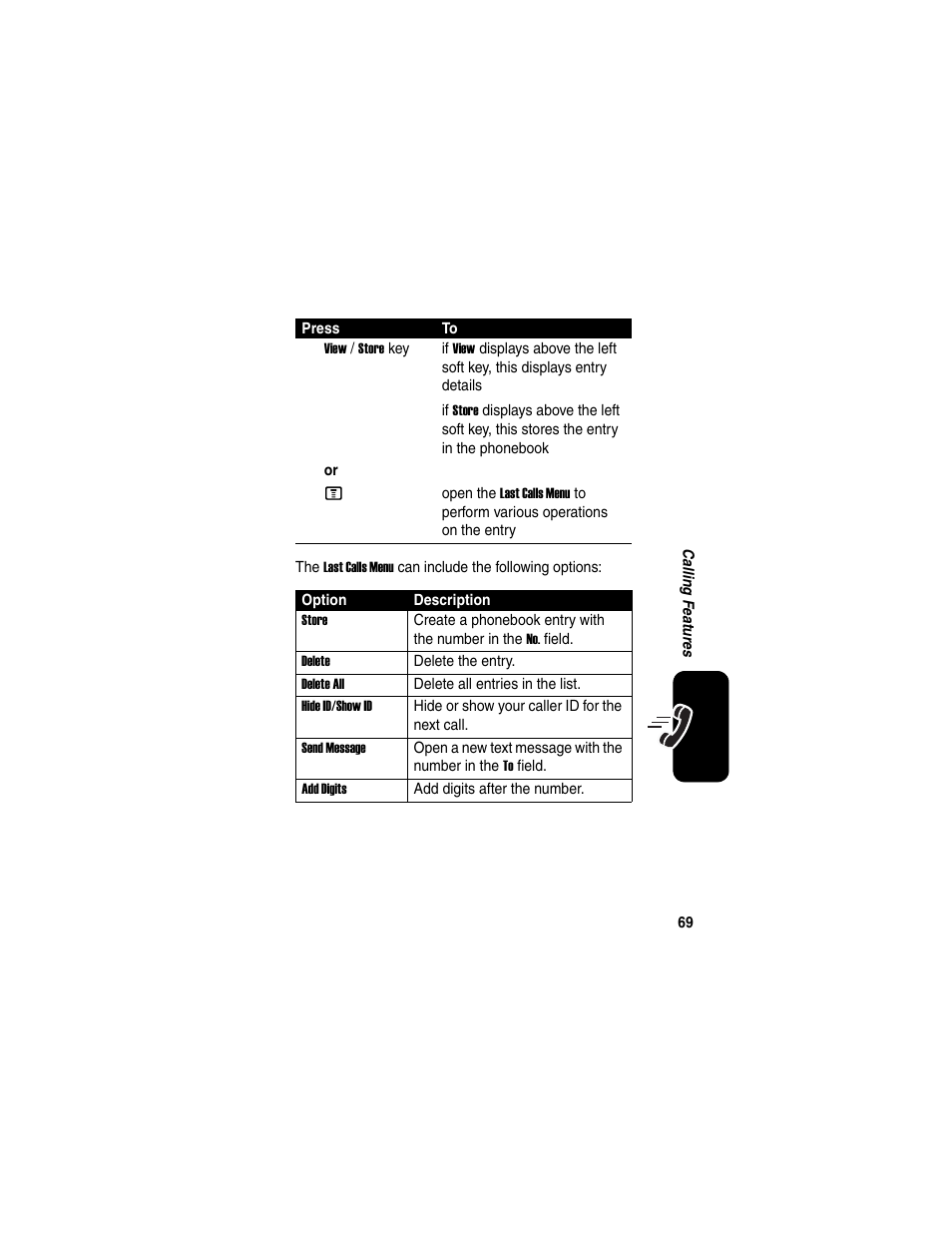 Motorola C975 User Manual | Page 69 / 106