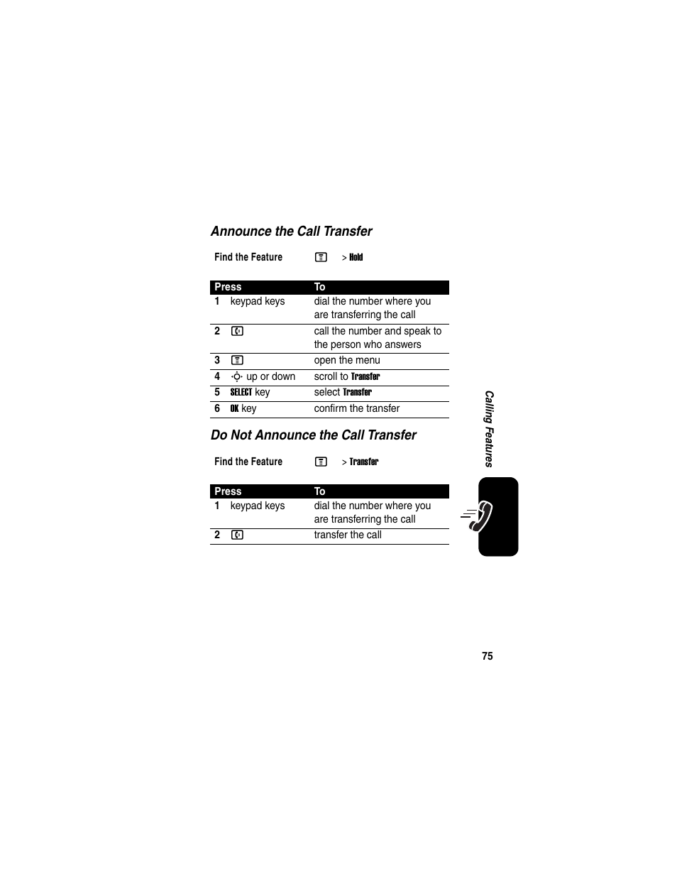 Motorola C975 User Manual | Page 75 / 106