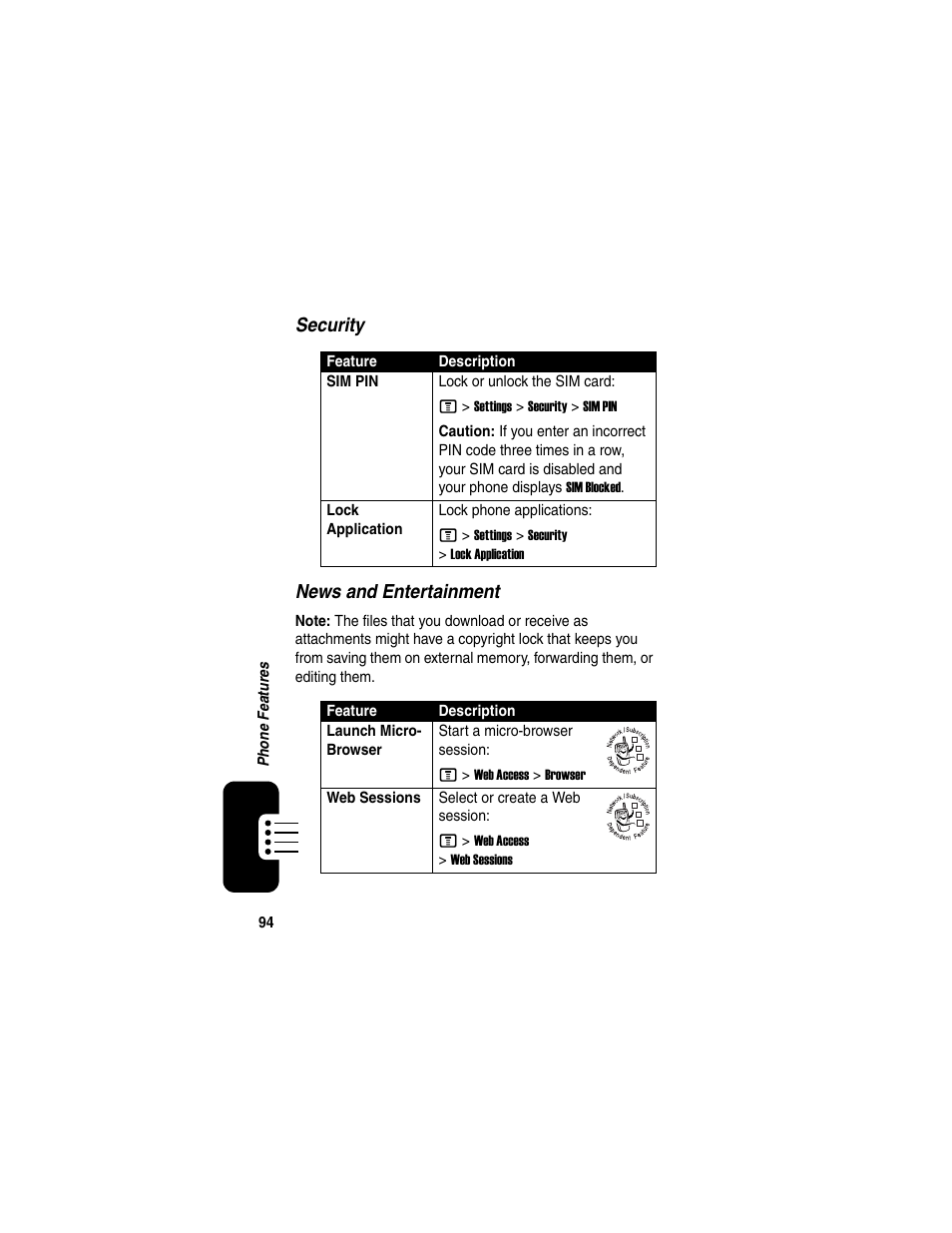 Motorola C975 User Manual | Page 94 / 106