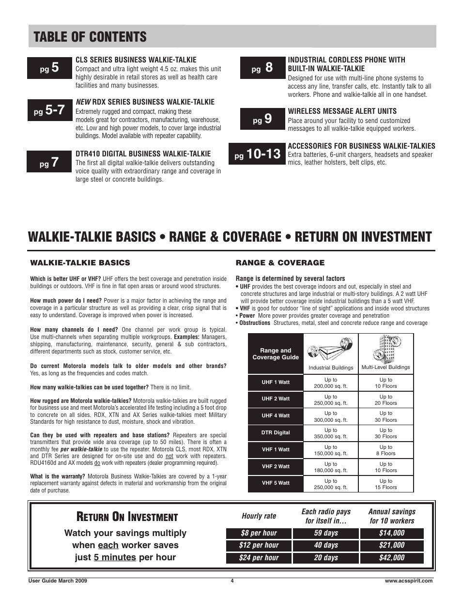 Motorola Business Walkie-Talkies and Accessories User Manual | Page 4 / 16