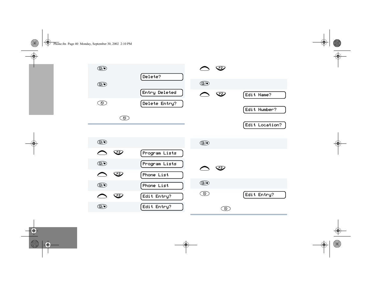 To edit an entry (for full-keypad radios only) | Motorola HT1250 User Manual | Page 42 / 58