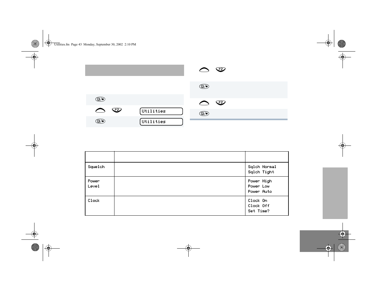 Utilities | Motorola HT1250 User Manual | Page 45 / 58