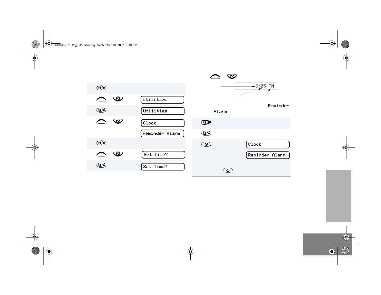 Setting the time | Motorola HT1250 User Manual | Page 47 / 58