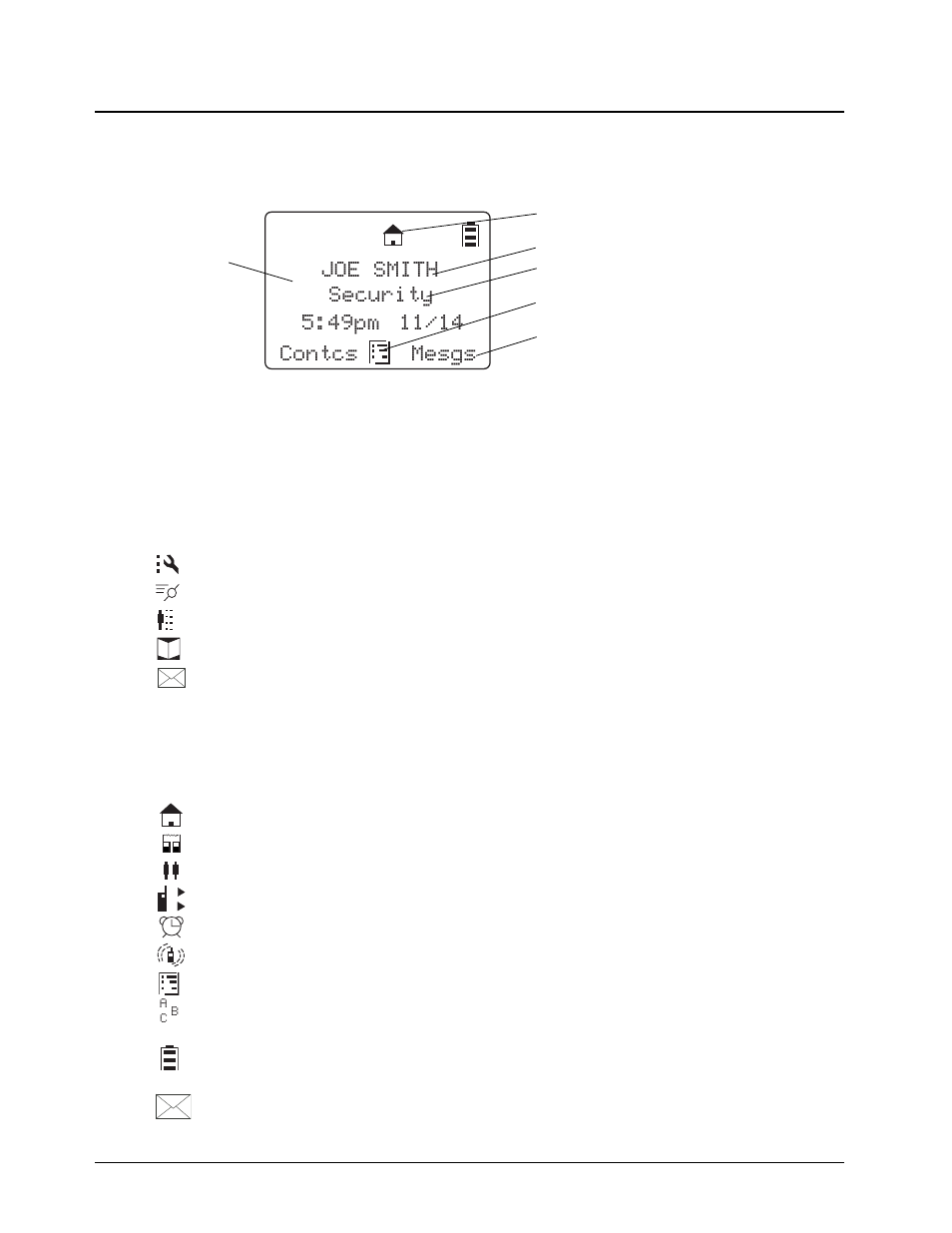 Getting started, Menu icons, Status icons | Motorola DTR SERIES DTR550 User Manual | Page 12 / 68