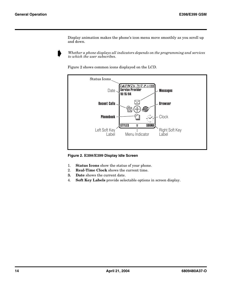 Motorola E398 GSM User Manual | Page 14 / 44