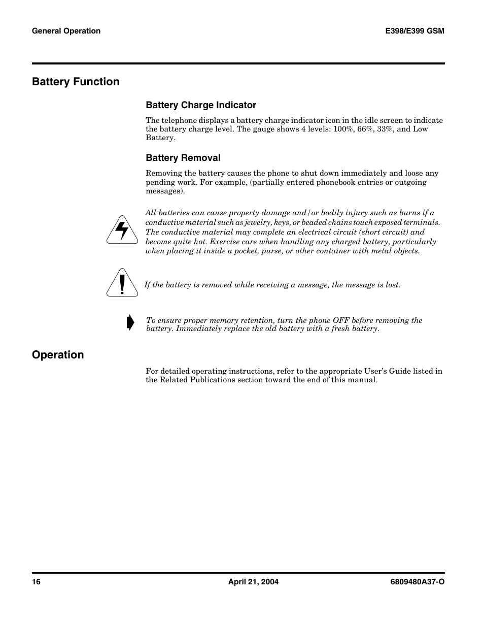 Motorola E398 GSM User Manual | Page 16 / 44
