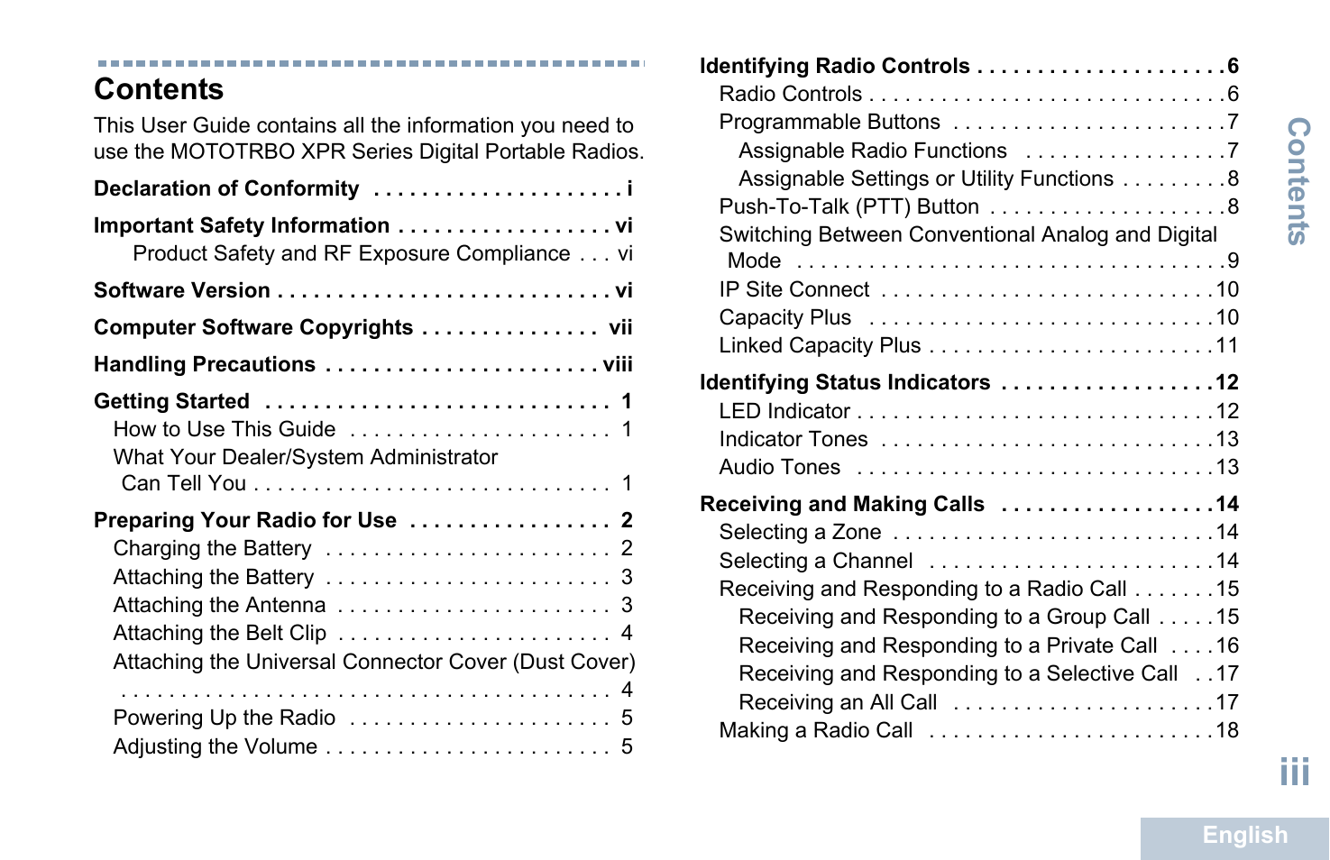 Motorola XPR 7350 User Manual | Page 5 / 58