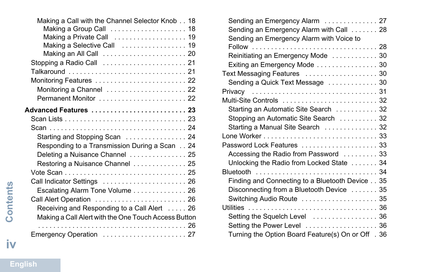 Content s | Motorola XPR 7350 User Manual | Page 6 / 58