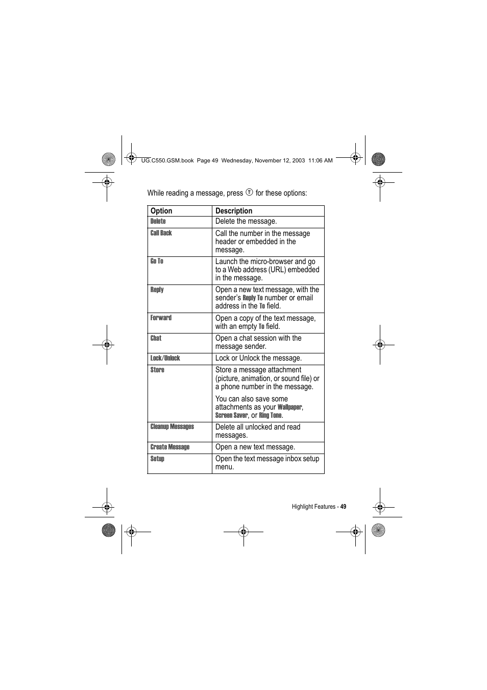 Motorola C550 User Manual | Page 49 / 110