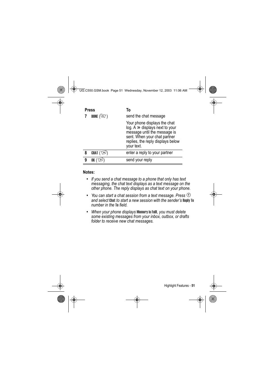 Motorola C550 User Manual | Page 51 / 110