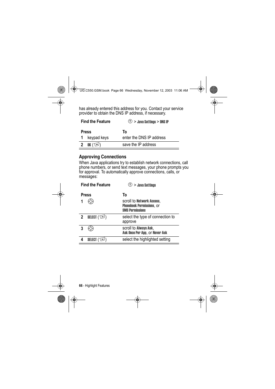 Motorola C550 User Manual | Page 66 / 110