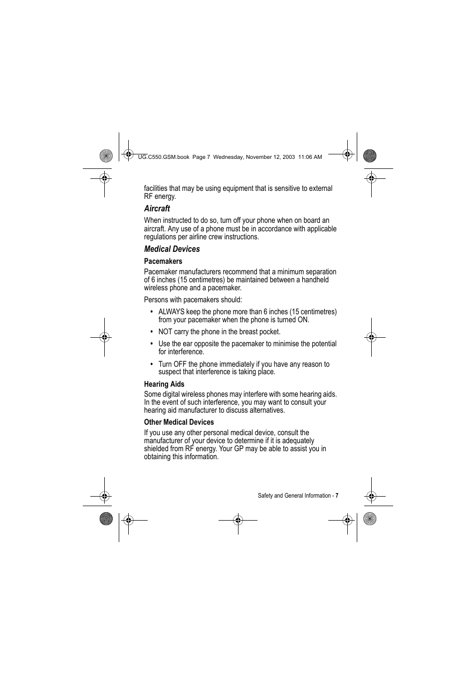 Motorola C550 User Manual | Page 7 / 110