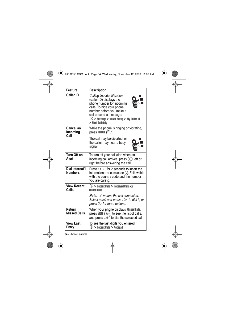 Motorola C550 User Manual | Page 84 / 110