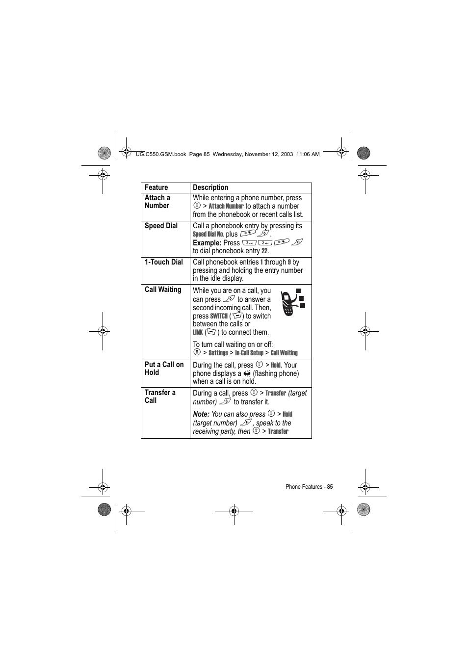 Motorola C550 User Manual | Page 85 / 110