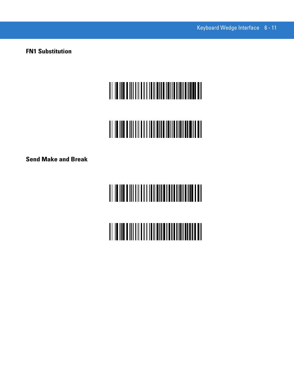 Fn1 substitution, Send make and break, Fn1 substitution -11 send make and break -11 | Motorola LS3578 User Manual | Page 105 / 378