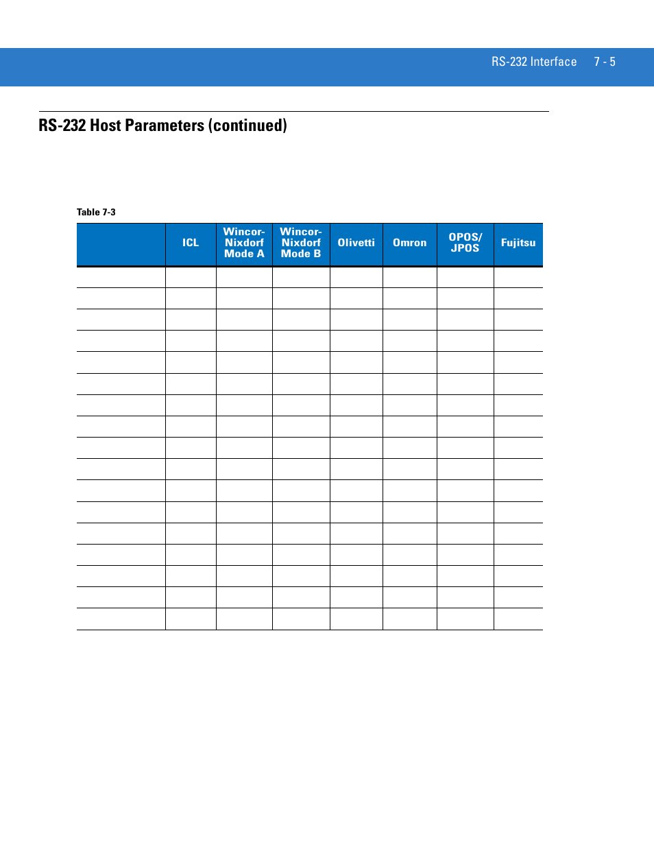 Rs-232 host parameters (continued) | Motorola LS3578 User Manual | Page 123 / 378