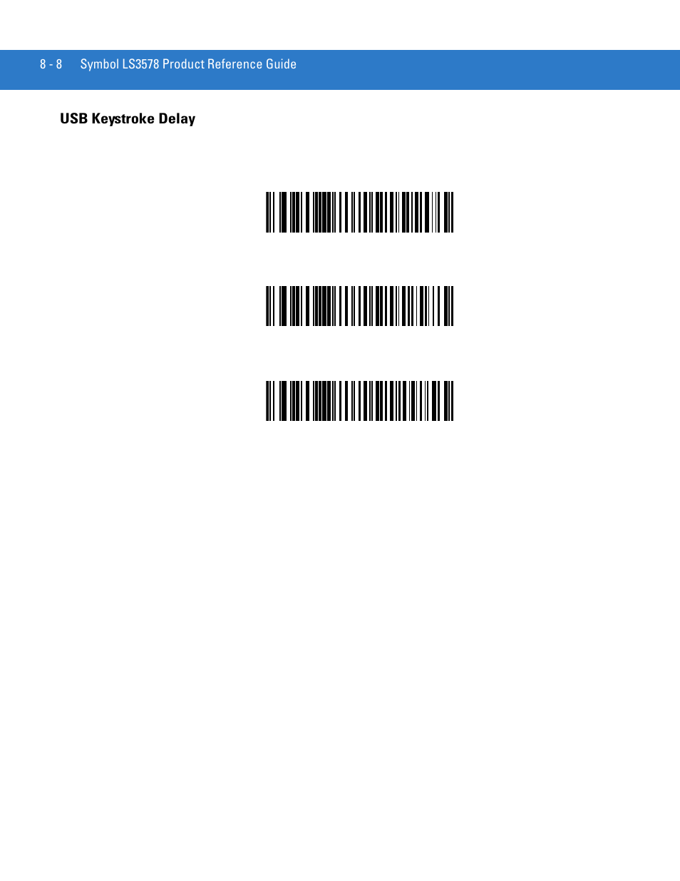 Usb keystroke delay, Usb keystroke delay -8 | Motorola LS3578 User Manual | Page 150 / 378