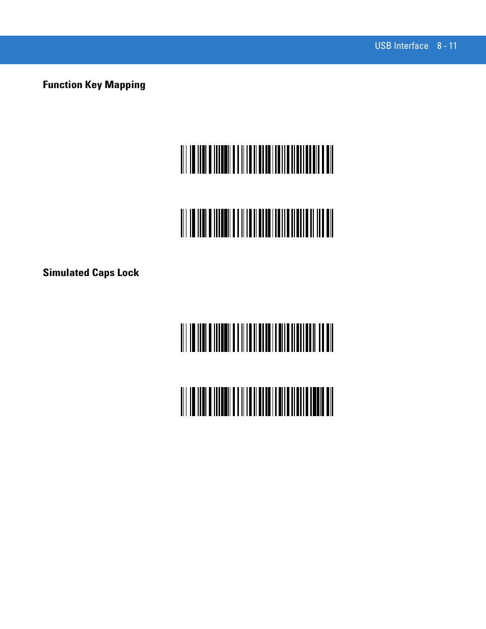 Function key mapping, Simulated caps lock, Function key mapping -11 simulated caps lock -11 | Motorola LS3578 User Manual | Page 153 / 378